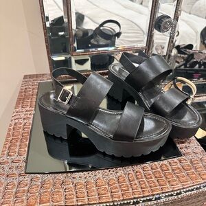 Madden Girl Black Platform Sandals